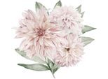 Wandtattoo QUEENCE "Gabriele", rosa, B:80cm H:80cm, Folie, Wandtattoos, Wandtattoo, Wandbild, Sticker, rosa, Blume, Blüte, selbstklebend