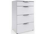 Schubkastenkommode WIMEX "Level by fresh to go", weiß, B:54cm H:84cm T:41cm, Holzwerkstoff, Sideboards, Schubkastenkommode, 4 Schubladen mit soft-close Funktion, 54cm breit, 84cm hoch