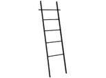 Handtuchleiter WENKO "Loft", schwarz, B:43cm H:170cm T:33cm, Bambus, Handtuchhalter, Handtuchleiter, Bambus, schwarz lackiert