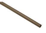 Gardinenstange GARDINIA "Kira", braun (cappuccino), B:1,9cm L:200cm Ø:1,9mm, Metall, Gardinenstangen, Gardinenstange, mit Bohren, verschraubt, Wandmontage, Metall