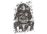Bild KOMAR "Star Wars Darth Vader Drawing", bunt (farbe bild(er): bunt), B:40cm H:50cm, Holz, Papier, Bilder, Bild, Wandbild zur Dekoration im Kinderzimmer - ohne Rahmen