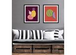 Bild QUEENCE "Kimmy", bunt (farbe rahmen: schwarz, farbe bild(er): bunt), B:40cm H:50cm, Acrylglas, Holz, Papier, Bilder, Bild, HD Premium Poster-Druck inkl. Holzrahmen