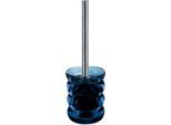 WC-Garnitur KLEINE WOLKE "Verro", blau (navy), B:9,5cm H:38cm L:9,5cm Ø:9,5cm, Glas, Reinigungsbürsten, WC-Garnitur