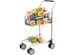 Spiel-Einkaufswagen BAYER, bunt, Kinder-Einkaufswagen, KinderB:30cm H:60cm T:41cm, Kunststoff, Metall, Spiel-Einkaufswagen, mit lebensechten Spiellebensmitteln, B:30cm H:60cm T:41cm