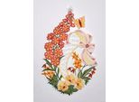 Fensterbild STICKEREIEN PLAUEN "Blumenwiese" Gr. 1, bunt, B:22cm H:31cm, Polyester, Fensterbilder, Fensterbild, Hakenaufhängung