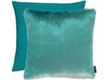 Dekokissen APELT "Lars" Gr. 1, blau (türkis, unifarben), B:46cm L:46cm, Obermaterial: 50% Polyester, 50% Polyethylen, Dekokissen_Sitzkissen_Kissenhüllen, Dekokissen