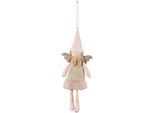 Dekohänger CREATIV DECO "Weihnachtsdeko", rosa, B:13cm H:38cm T:6cm, Polyester, Dekohänger, Dekohänger, mit Plüsch-Schal