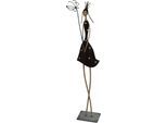 Dekofigur AM DESIGN "Blumenfee aus Metall", braun, B:13,97cm H:69,85cm, Metall, Dekofiguren, Dekofigur, in Handarbeit gefertigt
