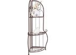 Eckregal HOME AFFAIRE "Antik I", braun (antikbraun), B:33cm H:93cm T:33cm, Metall, Regale, Eckregal, Zusammenklappbar