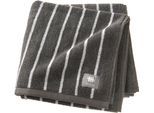Handtuch MUSTERRING "Needlestripe", grau (anthrazit), B:50cm L:100cm, Jacquard, Baumwolle, Handtücher, Handtuch, hautschmeichelnd, super weich