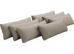 Sofakissen OTTO HOME "Mikado", grau (taupe), B:65cm H:25cm T:10cm, 95% Polyester 5% Polyamid, Polsterauflagen, Sofakissen, 3,5,6,7-teilige Kissen-Sets zur Auswahl