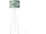 PACO HOME Stehlampe "Trina Ostende", schwarz, H: 148,5cm, Leuchten, Lampenschirm Büro Stativ Leselampe Deko Kinderzimmer Jungle, Stehlampe