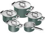 Topf-Set ZWILLING "Pure", grün, Töpfe, Topf-Set, Stay-Cool-Griffe, 3-lagige Bodentechnologie