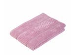 Badetuch GÖZZE "BIO Frottier", rosa (altrosa), B:70cm L:140cm, Walkfrottee, Obermaterial: 100% Baumwolle, Handtücher, Badetuch, Bio-Baumwolle, Uni-Farben, mit geschorener Bordüre, Pastell Farben