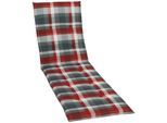 Liegenauflage GO-DE, rot (rot, grau), B:188cm H:3,5cm T:58cm, Bezug: 65% Polyester, 35% Baumwolle, Polsterauflagen, Liegenauflage