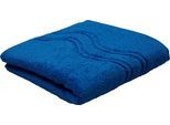 Duschtuch ROSS "Cashmere feeling", blau (ozean), B:75cm L:140cm, Frottier, Baumwolle, Handtücher, Duschtuch, 100% Baumwolle, mit Wellen-Bordüre, große Farbauswahl