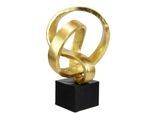 Dekofigur I.GE.A. "Moderne Deko Skulptur", gold, B:17cm H:25cm, Polyresin, Dekofiguren, Dekofigur, Ornamente Statue Dekoration Figuren Geschenkidee, silber
