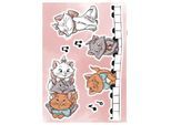 Wandtattoo KOMAR "Aristocats Kittens - Größe 50 x 70 cm", rosa (rosa, braun, weiß), B:50cm H:70cm, Folie, Wandtattoos, Wandtattoo, selbstklebend, Wandsticker, Kinderzimmer