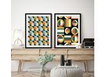 Bild QUEENCE "Noel", bunt (farbe rahmen: schwarz, farbe bild(er): bunt), B:40cm H:50cm, Acrylglas, Holz, Papier, Bilder, Bild, HD Premium Poster-Druck inkl. Holzrahmen