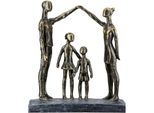 Dekofigur CASABLANCA BY GILDE "Skulptur Familie schützende Hände bronzefarben H. 30 cm", braun (bronzefarben), B:26cm H:30cm T:8,5cm, Kunstharz, Dekofiguren, Dekofigur