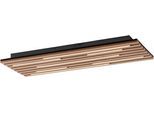 OTTO HOME Deckenleuchte "Ullii Akustikpaneele", braun (holz, natur), 1, H: 5,7cm, 4 Stk., Leuchten, schwarze LED Diffuser, Holz, Akustik, Paneele, 3000K - 80 x 30 cm, Deckenleuchte