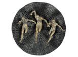 Wanddekoobjekt GILDE "Wandobjekt Runners schwarz H. 13 cm", schwarz, B:39cm H:13cm T:39cm, Kunstharz, Wanddekoobjekte, Wanddekoobjekt