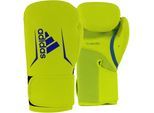 Boxhandschuhe ADIDAS PERFORMANCE "Speed 100" Gr. 12, gelb (gelb, blau), Boxhandschuhe, 12 12, Obermaterial: 100% Kunstleder, Boxhandschuhe