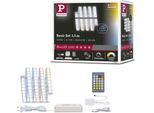 PAULMANN LED-Streifen "MaxLED1000 Basisset 1,5m IP44 Cover2700-6500K 17W 230/24V 40VA Silber", silber (silberfarben), Flammen 1 Stk., Lichterketten, Tunable White, LED-Streifen