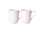 Becher VILLEROY & BOCH "Kaffeebecher For Me 290 ml 2er Set weiß", weiß, Porzellan, Trinkgefäße, Becher