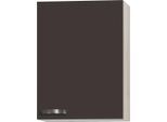 Hängeschrank OPTIFIT "Faro", grau (anthrazit), B:60cm H:89,6cm T:34,6cm, Schränke, Hängeschrank, mit Metallgriff, Breite 60 cm