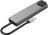 HYRICAN Laptop-Dockingstation "ST-T605 Dockingstation Type-C, 1x RJ-45, 3x USB 3.0, 1x HDMI", grau (anthrazit), B:1,08mm H:12,2mm T:1,08mm, Dockingstationen, Laptop-Dockingstation
