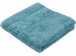 Handtücher GÖZZE "BIO Frottier", blau (petrol), B:50cm L:100cm, Walkfrottier, Obermaterial: 100% Baumwolle, Handtücher, Handtücher, im Set, Bio-Baumwolle, Pastell Farben, mit geschorener Bordüre
