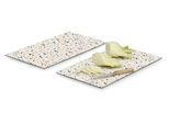 Schneidebrett ZELLER PRESENT "Herdabdeck-/Schneideplatten-Set "Terrazzo", 2-tlg.", bunt, B:30cm H:0,8cm L:52cm, Sicherheitsglas, Schneidebretter, Schneidebrett, Moderne Platte aus Sicherheitsglas