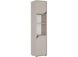 Kleiderschrank GAMI "2-türiges Bücherregal", grau (grège), B:45cm H:200cm T:40cm, Holzwerkstoff, Schränke, Kleiderschrank, Ein sehr funktioneller Schrank mit Regal.
