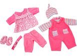 Puppenkleidung BAYER "Legging/Latzhose", pink (pink, rosa), Puppenkleidung, Baby, Puppenkleidung