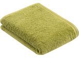 Badetuch VOSSEN "Vegan Life", grün (avocado), B:67cm L:140cm, Webfrottier, Obermaterial: 100% Baumwolle, Handtücher, Badetuch, 100% vegan