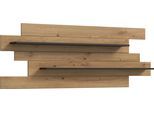 Wandboard HOME AFFAIRE "REHAT, Breite 180 cm, inkl. 2 Ablageböden", basalt grau, artisan eiche nachbildung, B:184cm H:67cm T:19cm, Holzwerkstoff, Regale, Wandboard, Wandregal, Wandpaneel, Regal, Paneel, Ablageboard