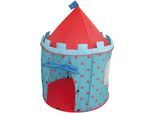 Spielzelt ROBA "Ritterburg", blau (blau, rot), Spielzelte, KinderH:135cm Ø:105cm, Spielzelt, inklusive Tasche, H:135cm Ø:105cm