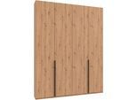Kleiderschrank WIMEX "Mugano,in 5 Breiten,2 Höhen,2 Tiefen, viele Farben, Made in Germany", schwarz (artisan, eiche nachbildung, griffe schwarz), B:180cm H:236cm T:40cm, Holzwerkstoff, Schränke, Kleiderschrank, mit langen Griffen aus Metall, mit oder ohne Spiegel