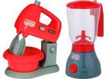 Kinder-Haushaltsset HAPPY PEOPLE "Standmixer und Mixer mit Topf", rot (rot, grau), Spielzeug-Haushaltsgeräte, Kinder, Kunststoff, Kinder-Haushaltsset, mit Licht- und Soundeffekt