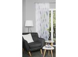 Gardine HOME WOHNIDEEN "PAOLO", bunt (blau, grün, grün), B:140cm H:245cm, Voile, Obermaterial: 100% Polyester, Gardinen, Gardine, halbtransparent