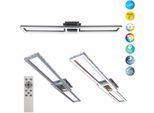 NÄVE LED Deckenleuchte "BANTRY", silber, 1, Ø 115cm H: 8,5cm, 1 Stk., Leuchten, CCT, RGB-Backlight, dimmbar, Memory, Zeitschaltuhr, Nachtlicht, LED Deckenleuchte