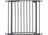 Türschutzgitter HAUCK "Clear Step Autoclose 2, Dark Grey", Baby, Gr. B/H/T: 75cm x 77cm, grau (dunkelgrau), Kunststoff, Stahl, Schutzgitter Türschutzgitter, auch als Treppenschutzgitter verwendbar