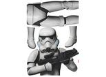 Wandtattoo KOMAR "Star Wars Stormtrooper - Größe 100 x 70 cm", schwarz-weiß (weiß, schwarz), B:100cm H:160cm, Folie, Wandtattoos, Wandtattoo, selbstklebend, Wandsticker, Kinderzimmer