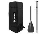 SUP-Paddel YEAZ "Rucksack & Carbon-Paddel KIT CARBON", schwarz, Paddel, SUP-Paddel