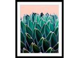 Bild QUEENCE "Ruby", grau (farbe rahmen: schwarz, farbe bild(er): grau, gold), B:30cm H:40cm, Acrylglas, Holz, Papier, Bilder, Bild, HD Premium Poster-Druck inkl. Holzrahmen