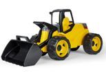 Spielzeug-Radlader LENA "Giga Trucks, Aufsitz-Schaufellader Pro", gelb, Spielzeugfahrzeuge, KinderB:28cm H:33cm T:67cm, Kunststoff, Spielzeug-Radlader, Made in Europe, B:28cm H:33cm T:67cm