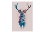 Bild KOMAR "Animals Forest Deer", bunt (farbe bild(er): bunt), B:50cm H:70cm, Holz, Papier, Bilder, Bild, Wandbild zur Dekoration - ohne Rahmen