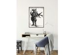 Wandbild KOMAR "Star Wars Vision Samurai Bounty Hunter", schwarz (farbe bild(er): schwarz, weiß), Disney, 1 Stk., Vlies, Bilder, Wandbild, 50 x 70 cm (Breite x Höhe) - Kinderzimmer, Dekoration