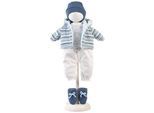 Puppenkleidung LLORENS "Kleiderset Elefant blau, 40-42 cm", blau (weiß, neutral), Puppenkleidung, Baby, Puppenkleidung